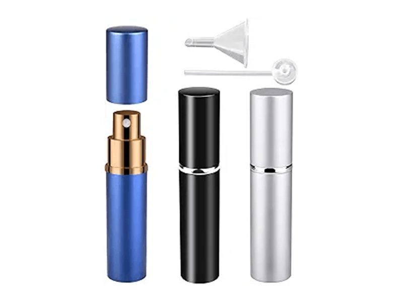 Travel perfume atomizers with funnel