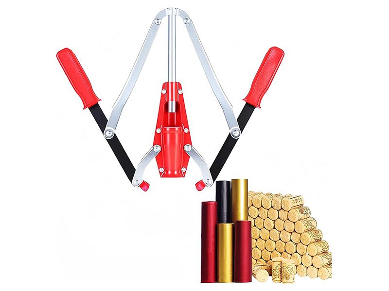 Bottle capping machine with caps