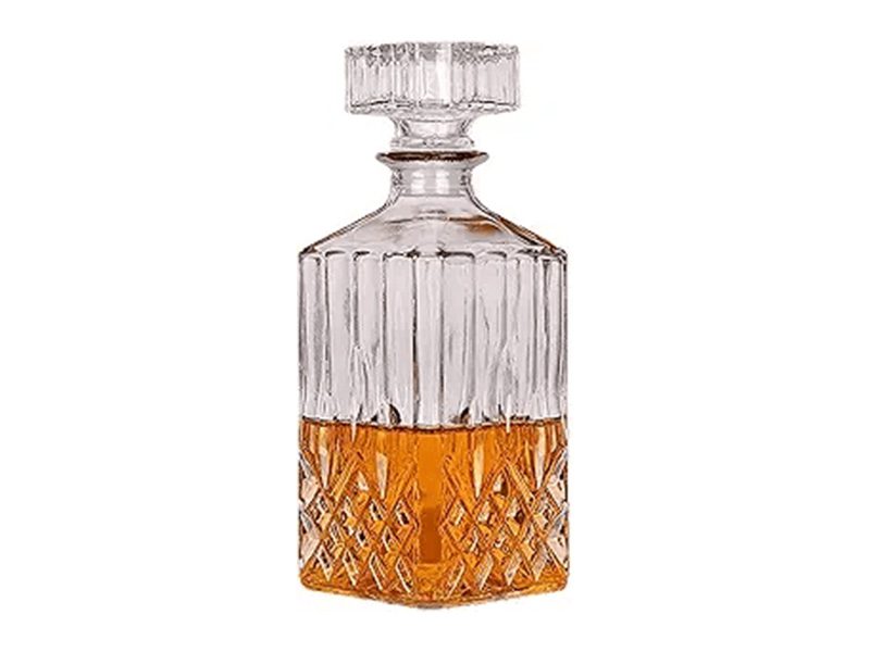 Elegant crystal whiskey decanter