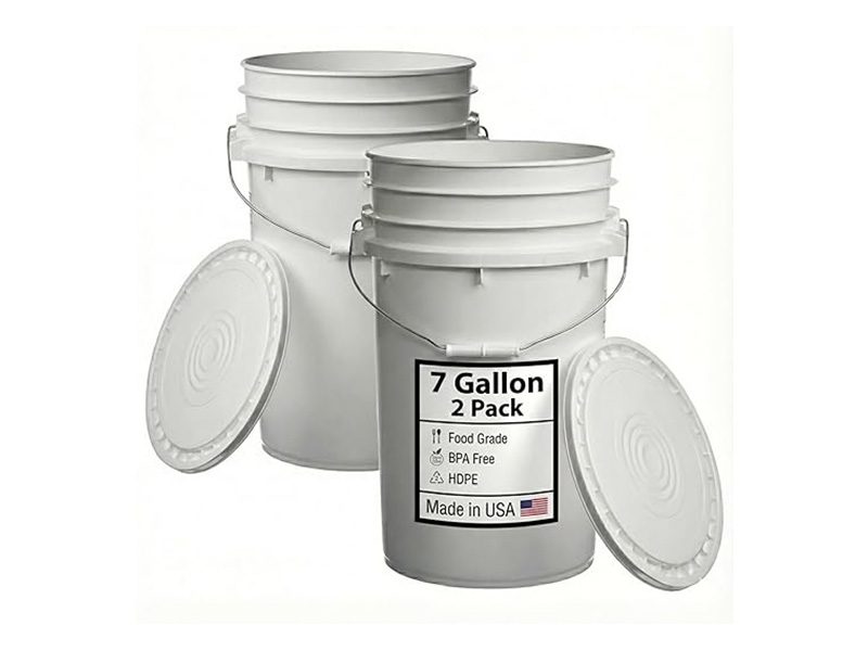 Food-grade 7-gallon buckets, USA made