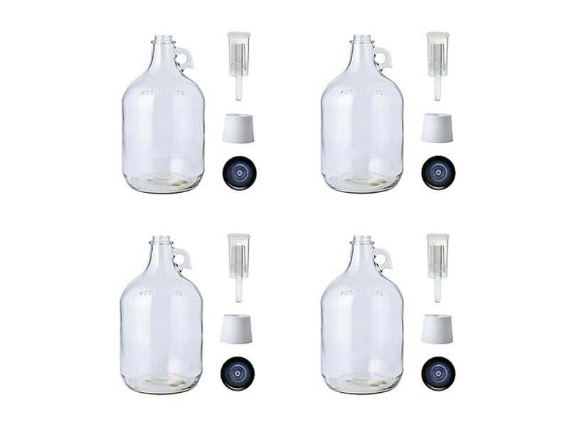 Fermentation equipment with airlocks and lids