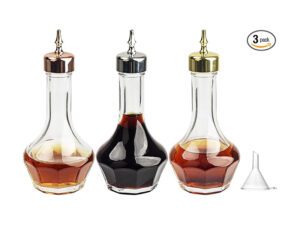 Oil and vinegar bottles with funnel