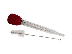 Glass pipette and cleaning brush